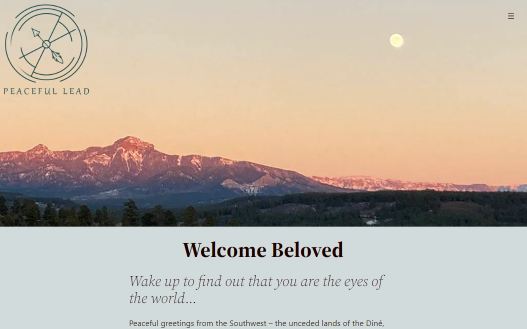 Small image of Peaceful Lead's homepage.