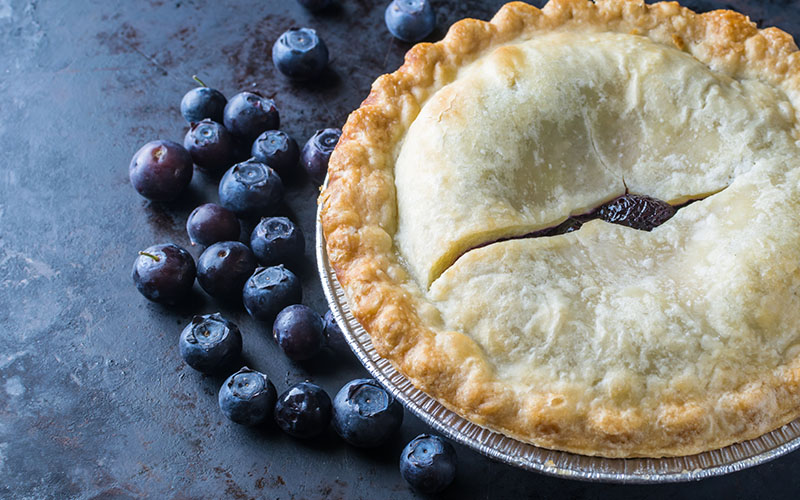This is an image of Blueberry pie.